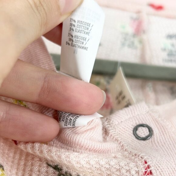 NWT Aerie Floral Snap Waffle One Piece Pajama Set - Picture 5 of 6